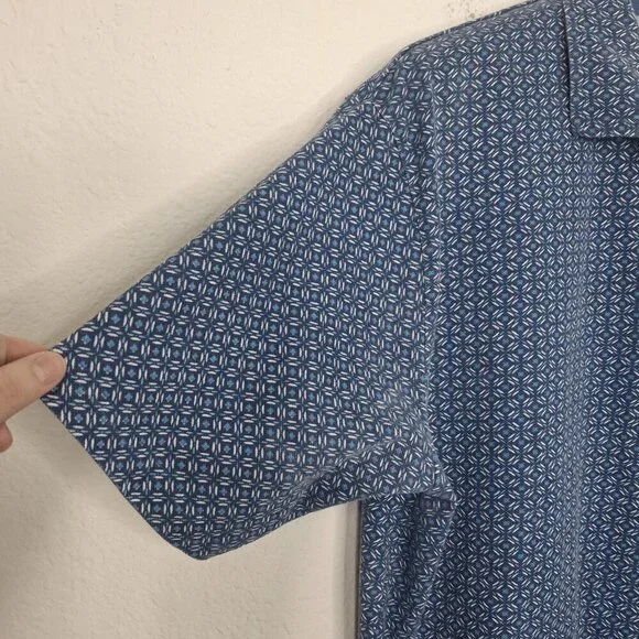 Tailorbyrd Mens Polo Shirt Sz XXL Geo Print Colorful Preppy Golf Boho Artsy - Picture 5 of 16